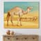 Designart - Camels In Desert - Farmhouse Canvas Wall Art Print
